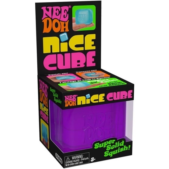 NeeDoh Nice Cube - Solid Squish - 3 Pack (Assorted)